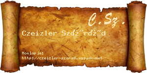 Czeizler Szórád névjegykártya